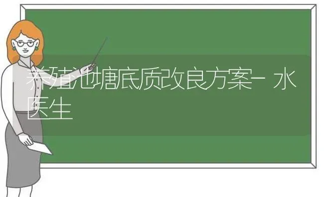 养殖池塘底质改良方案-水医生 | 动物养殖百科