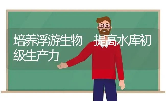 培养浮游生物 提高水库初级生产力 | 动物养殖百科