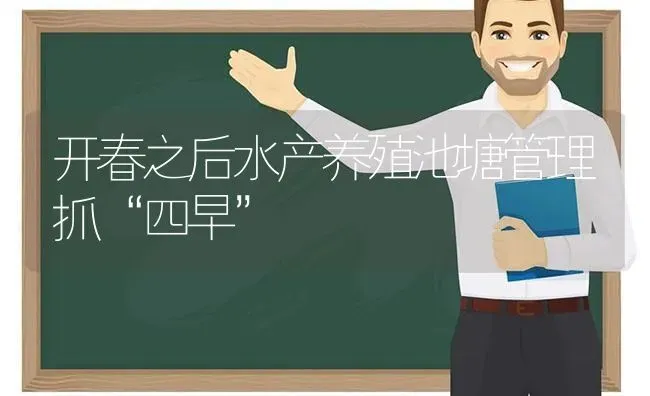 开春之后水产养殖池塘管理抓“四早” | 动物养殖百科