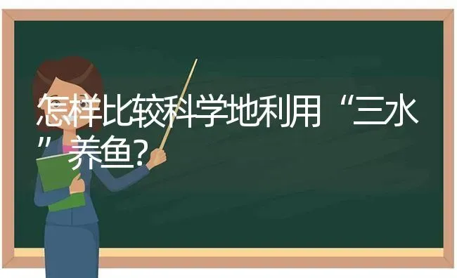 怎样比较科学地利用“三水”养鱼？ | 动物养殖百科