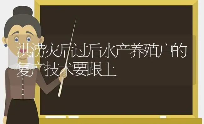 洪涝灾后过后水产养殖户的复产技术要跟上 | 动物养殖百科