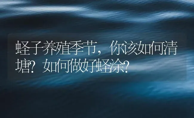 蛏子养殖季节，你该如何清塘？如何做好蛏涂？ | 海水养殖