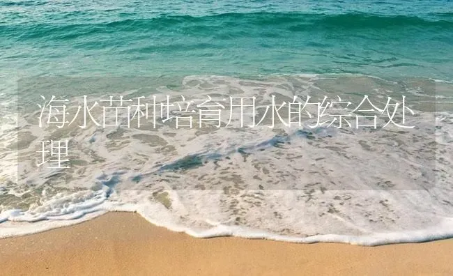 海水苗种培育用水的综合处理 | 海水养殖
