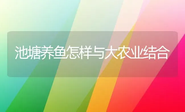 池塘养鱼怎样与大农业结合 | 淡水养殖