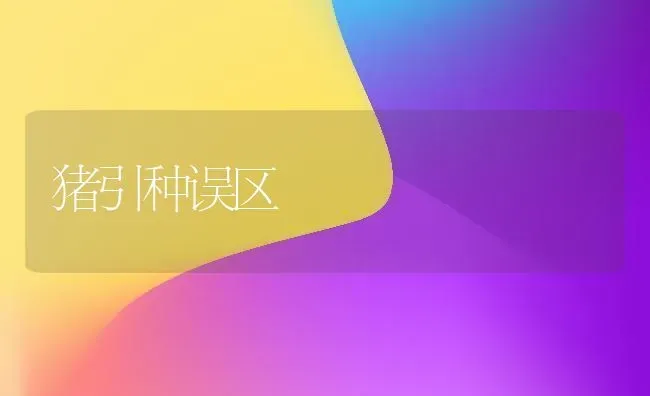 猪引种误区 | 家畜养殖