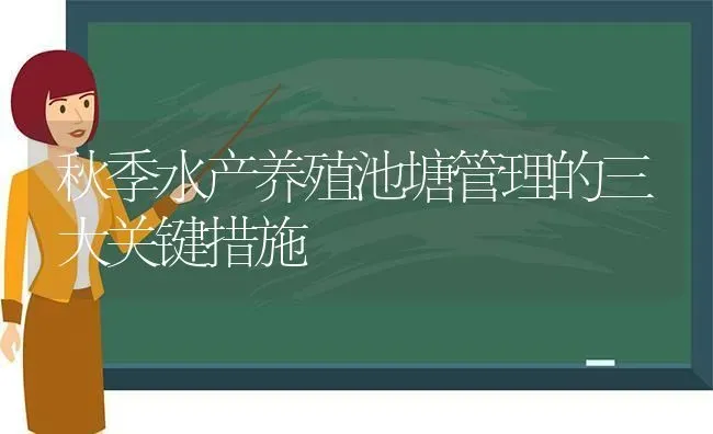 秋季水产养殖池塘管理的三大关键措施 | 动物养殖百科