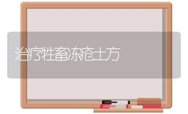 治疗牲畜冻疮土方 | 家畜养殖
