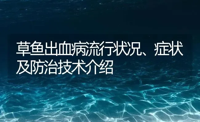 草鱼出血病流行状况、症状及防治技术介绍 | 养殖病虫害防治