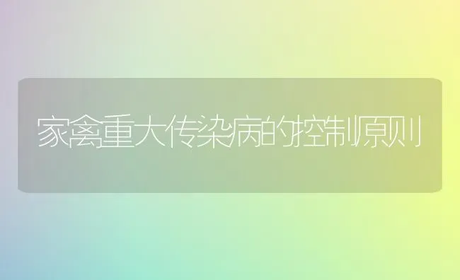 家禽重大传染病的控制原则 | 家禽养殖