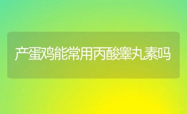 产蛋鸡能常用丙酸睾丸素吗 | 家禽养殖