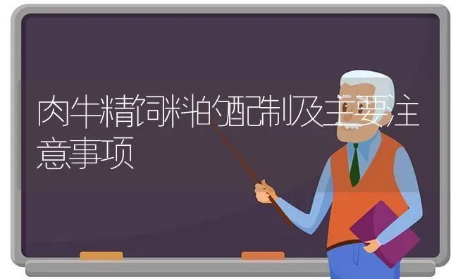 肉牛精饲料的配制及主要注意事项 | 动物养殖饲料