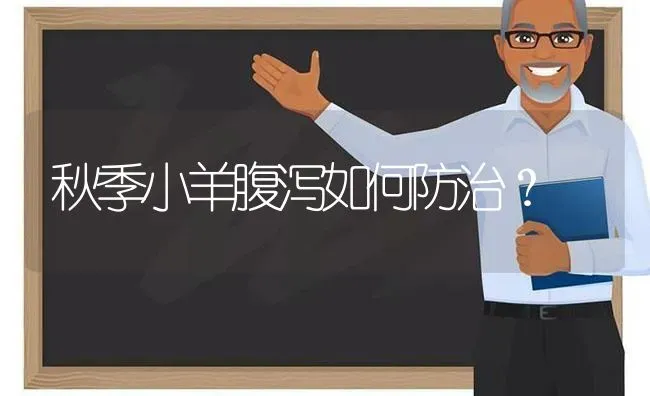 秋季小羊腹泻如何防治？ | 家畜养殖