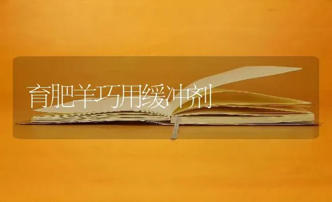 育肥羊巧用缓冲剂 | 家畜养殖