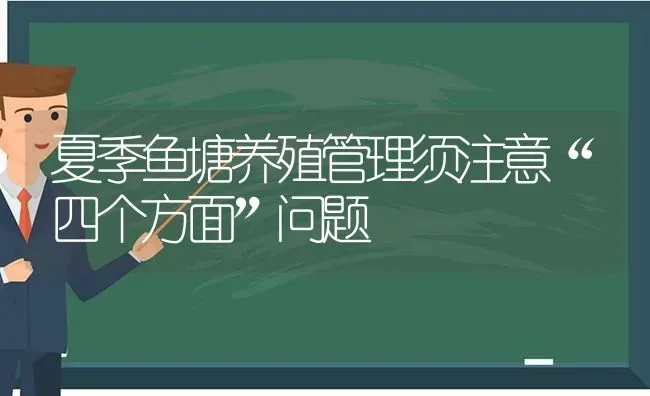 夏季鱼塘养殖管理须注意“四个方面”问题 | 动物养殖百科