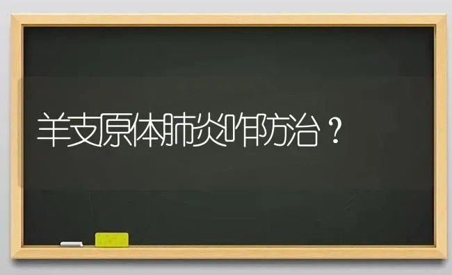 羊支原体肺炎咋防治？ | 家畜养殖