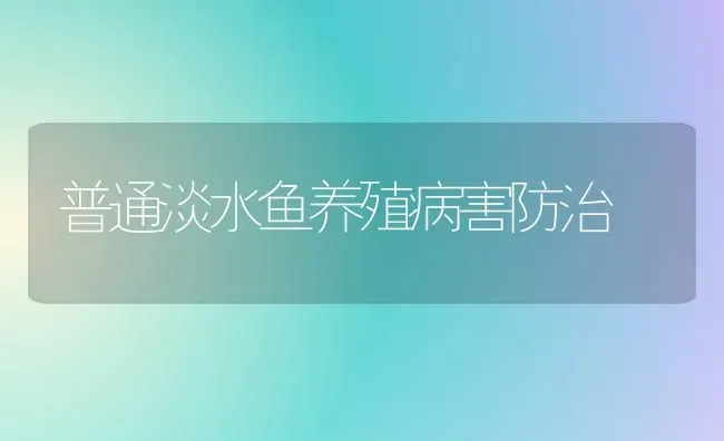 普通淡水鱼养殖病害防治 | 淡水养殖