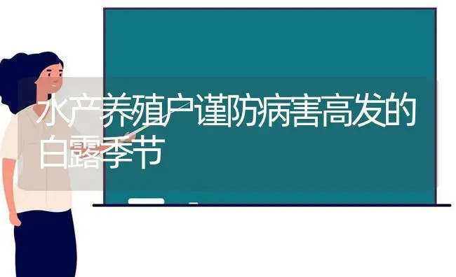 水产养殖户谨防病害高发的白露季节 | 动物养殖百科