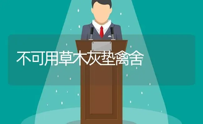 不可用草木灰垫禽舍 | 家禽养殖