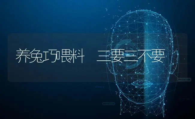 养兔巧喂料 三要三不要 | 家畜养殖