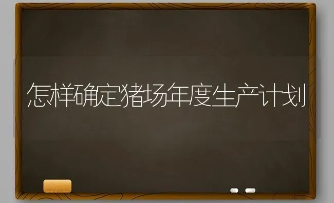 怎样确定猪场年度生产计划 | 家畜养殖