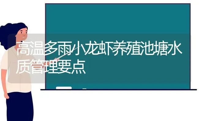 高温多雨小龙虾养殖池塘水质管理要点 | 动物养殖百科