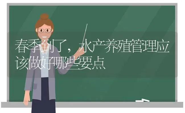 春季到了，水产养殖管理应该做好哪些要点 | 动物养殖百科