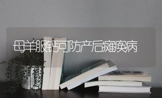 母羊服钙可防产后瘫痪病 | 家畜养殖
