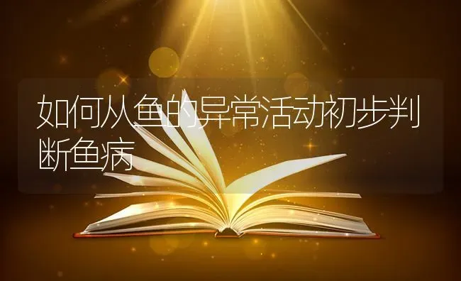 如何从鱼的异常活动初步判断鱼病 | 淡水养殖