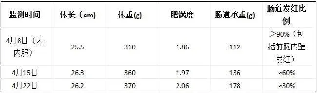 海联科3103+3505早期内服效果明显 能显著改善草鱼肠道状况