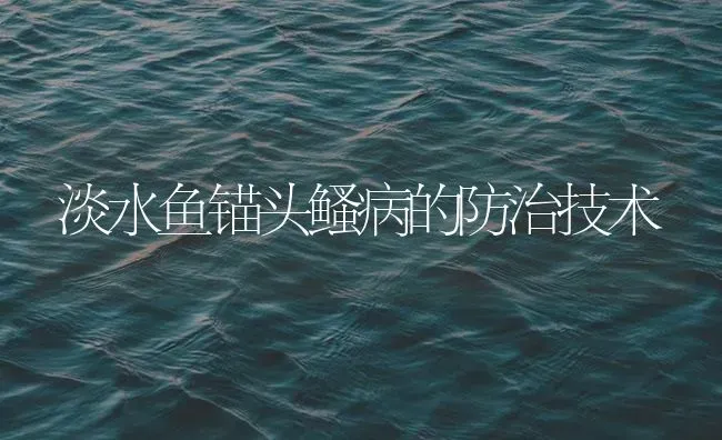 淡水鱼锚头鳋病的防治技术 | 养殖病虫害防治