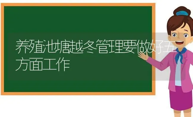 养殖池塘越冬管理要做好五方面工作 | 动物养殖百科