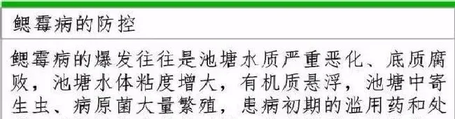 鳃霉病的危害、诊断及防控方法