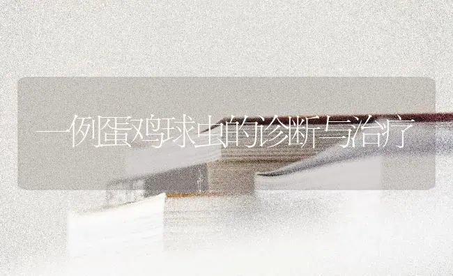 一例蛋鸡球虫的诊断与治疗 | 家禽养殖