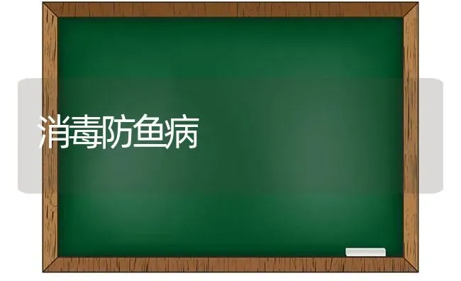 消毒防鱼病 | 淡水养殖