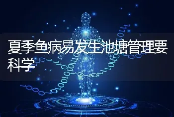 夏季鱼病易发生池塘管理要科学