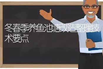 冬春季养鱼池塘改造整理技术要点