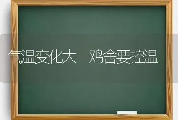 气温变化大 鸡舍要控温