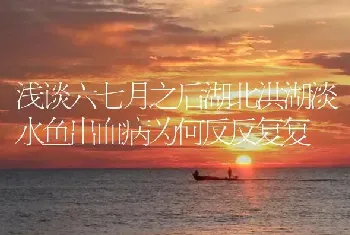 浅谈六七月之后湖北洪湖淡水鱼出血病为何反反复复