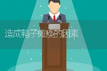 造成鸭子瘫痪的因素