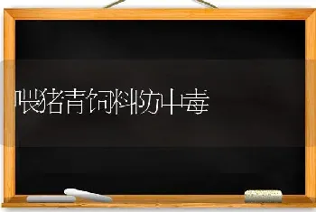 喂猪青饲料防中毒