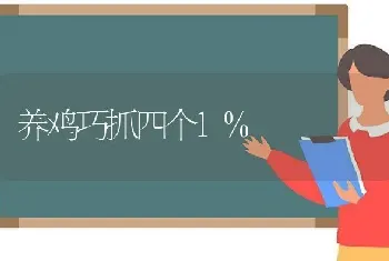 养鸡巧抓四个1%