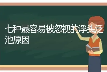 七种最容易被忽视的浮头泛池原因