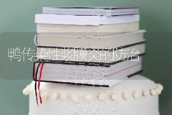 鸭传染性浆膜炎的防治