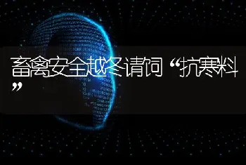 畜禽安全越冬请饲“抗寒料”