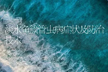 淡水鱼簇管虫病症状及防治技术