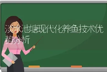 淡水池塘现代化养鱼技术优势分析