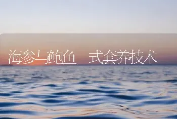 海参与鲍鱼茷式套养技术