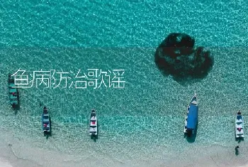 鱼病防治歌谣