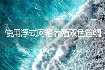 使用浮式网箱养殖双色笛鲷