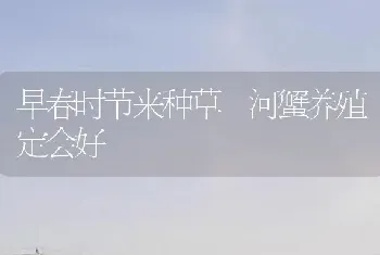 早春时节来种草 河蟹养殖定会好